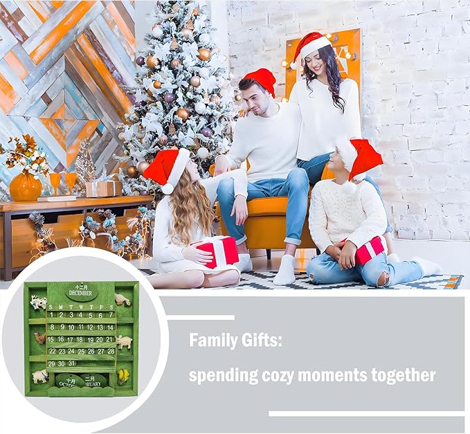 Wall Calendar 2025, Hanging Calendar Wooden Block Calendar for Wall Decoration Monthly Reusable Yearly Calendar for Home Office