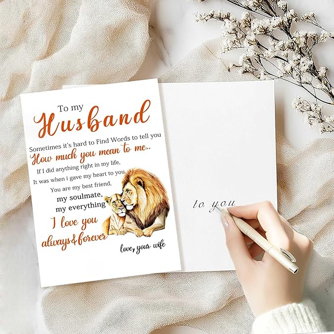 Romantic Birthday Gift for Husband, Unique Sweet Birthday Card from Wife, Thank You Husband Birthday Card, Happy Birthday To My Husband