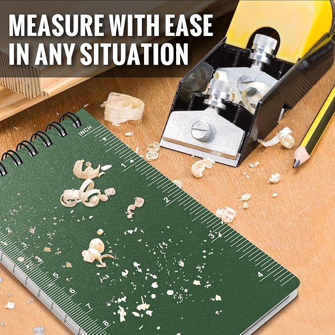 POPYOLA 4 Pack Waterproof Pocket Notebook, 3x5 Pocket Notepad, All Weather Mini Spiral Notepad, Write in the Rain Police Notepad with 100 Squared Pages for Outdoor Home Office School