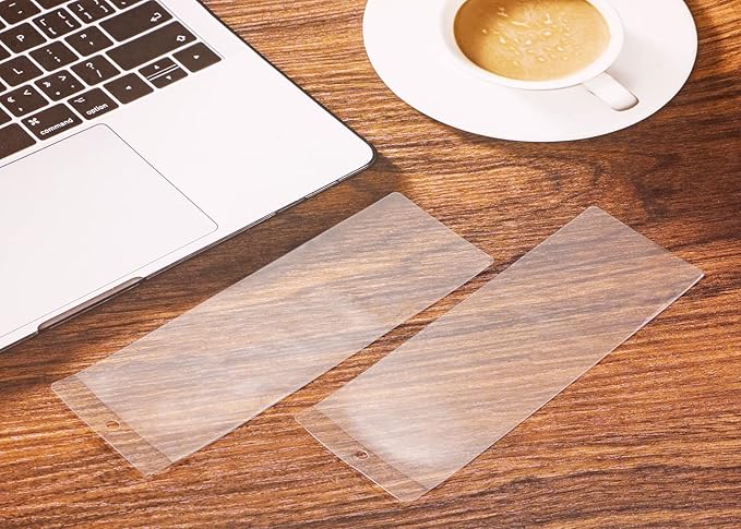 Clear Bookmark Sleeves Penta Angel 10Pcs Plastic Blank Photobooth Frames Vinyl Book Markers Cover Holder with Hole for Students Reading Wedding Valentine’s Gift Party Favor Decoration (10)