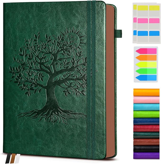 Vintage Leather Journal with 300 Numbered Pages,A4 Lined Journal for Men Women,Daily Journals for Writing,College Ruled Notebook for Work,School,Note taking,Travel Diary,Large (8.5" X 11.3")