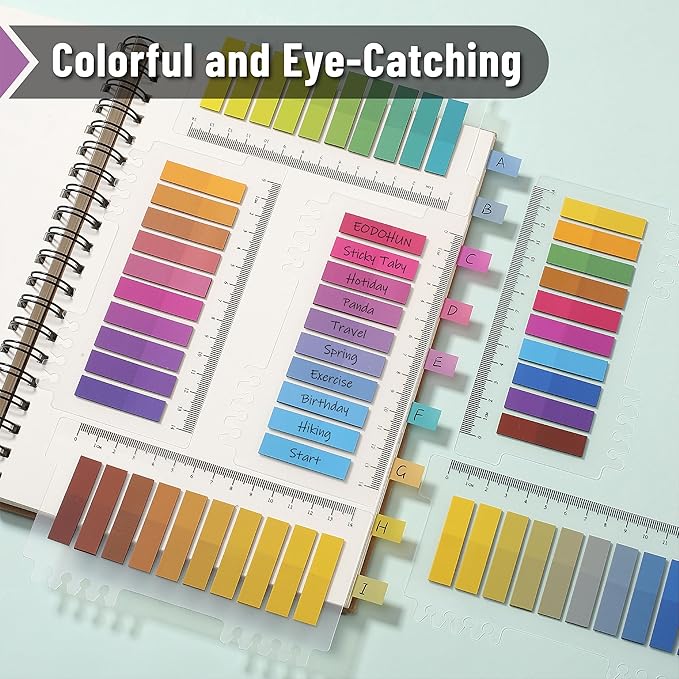 Mr. Pen- Sticky Tabs, 1600 Pcs, Colorful Book Tabs, Transparent Sticky Tabs for Books, Sticky Note Tabs, Page Markers Tabs, Book Markers, Page Tabs, Book Tabs for Annotating Books, Book Sticky Tabs