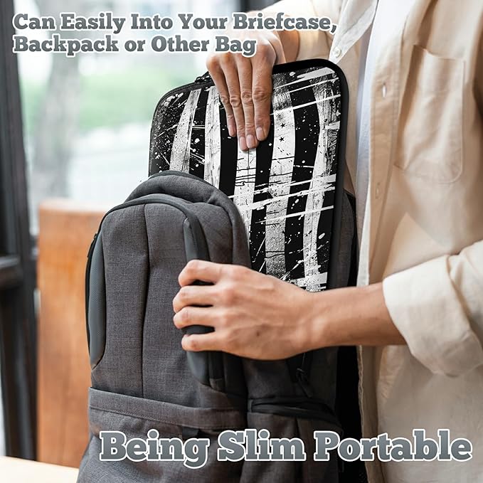 Universal Laptop Sleeve Tablet Case 12 inch, Retro Dirty Flag Slim Carrying Case Durable Handbag Travel Laptop Bag for Surface Pro 9 8 7/Laptop Go 2 3, MacBook Air 11/12