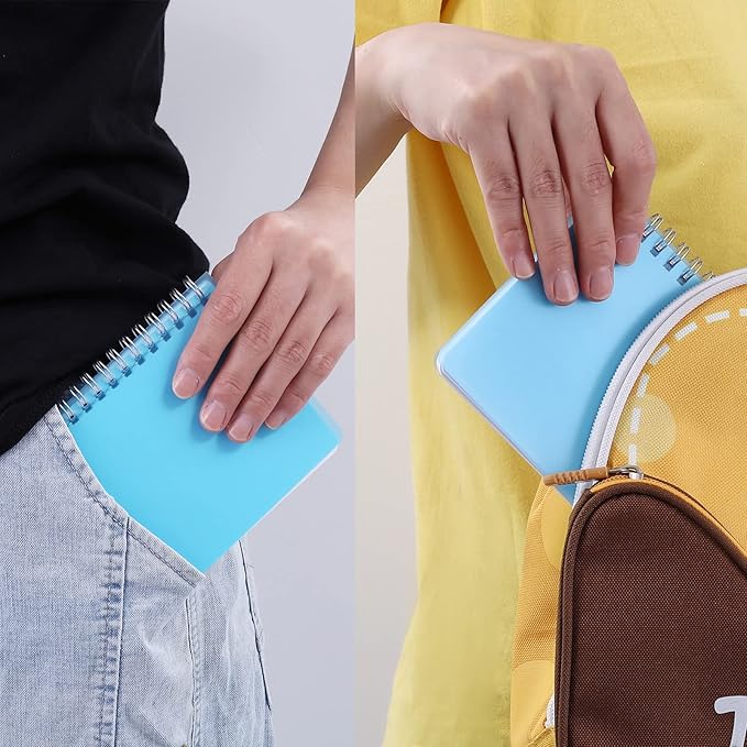 Spiral Notebook, 3 Pack Small Notebooks 4.3''x 5.7'',Mini Ruled Lined Journal, 480 Pages, College School Supplies Pocket Notebook for Work, Aesthetic Gift Office Supplies for Teen Girls,Boys