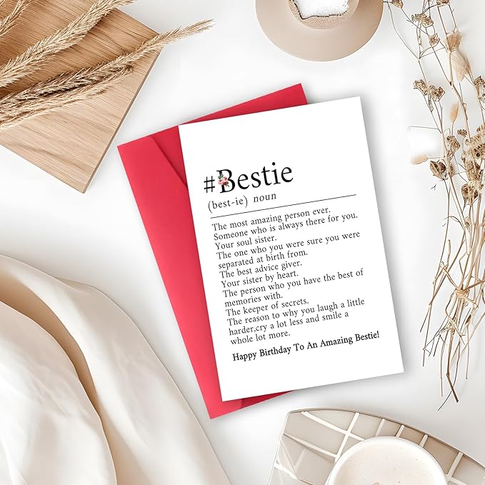 Funny Birthday Card for Women Sister, Happy Bday Gifts for Bestie, Bestie Birthday Card, Friendship Birthday Card, Best Friend Birthday Card