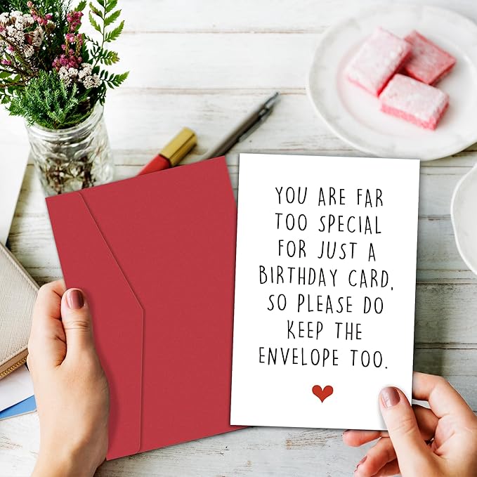 Funny Birthday Cards for Friends, Hilarious Birthday Card for Him Her, You Are Far Too Special For Just A Birthday Card So Please Do Keep The Envelope Too