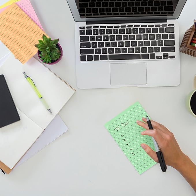 Mr. Pen Lined Sticky Notes - 4x6, 6 Pads, 45 Sheets, Morandi Colors