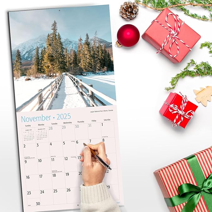 RED EMBER Untamed & Beautiful Pathways 2025 Wall Calendar 12 Month | 12" x 24" Open | Thick & Sturdy Paper | Giftable | Calendar 2025