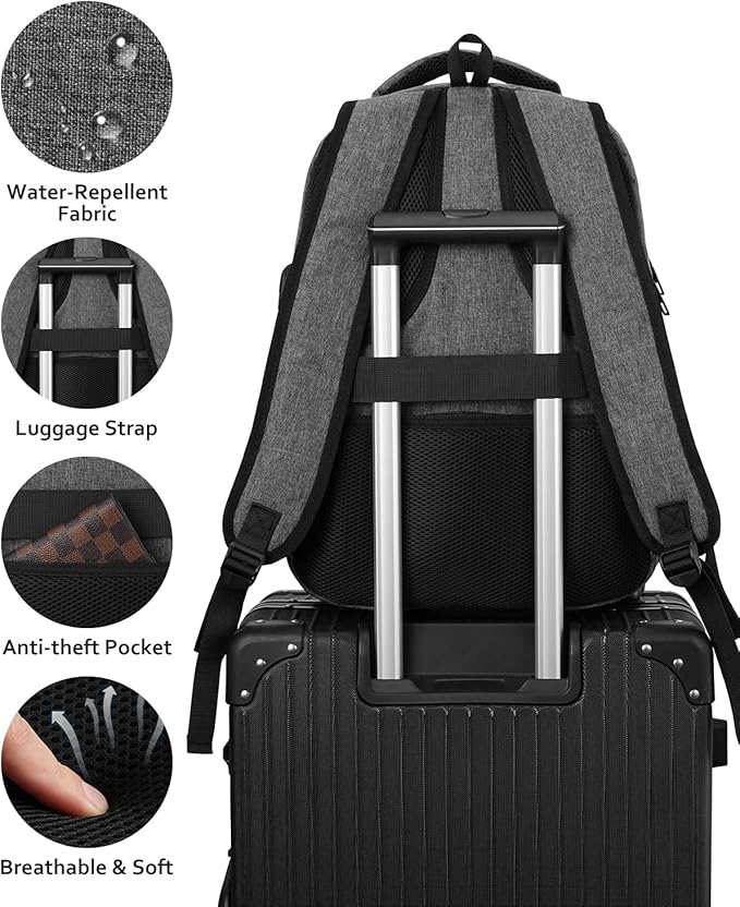 Backpacks Men Bookbag School Bags for Boys Teenager,Computer Backpack Sturdy with 15.6 Inch Laptop Compartment & USB Charging Port,Morrales Mochilas Hombres for Workout College Middle School