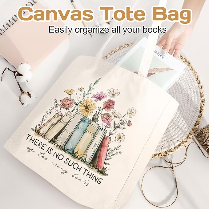 Bookish Book Lovers Gifts Readers - 7pcs Reading Accessories w/Bookmark, Cozy Socks, Cute Tote Bag, Coffee Mug, Hanging Decor and Cards, Booklovers Gift Idea for Women Bookworm Teacher Librarian