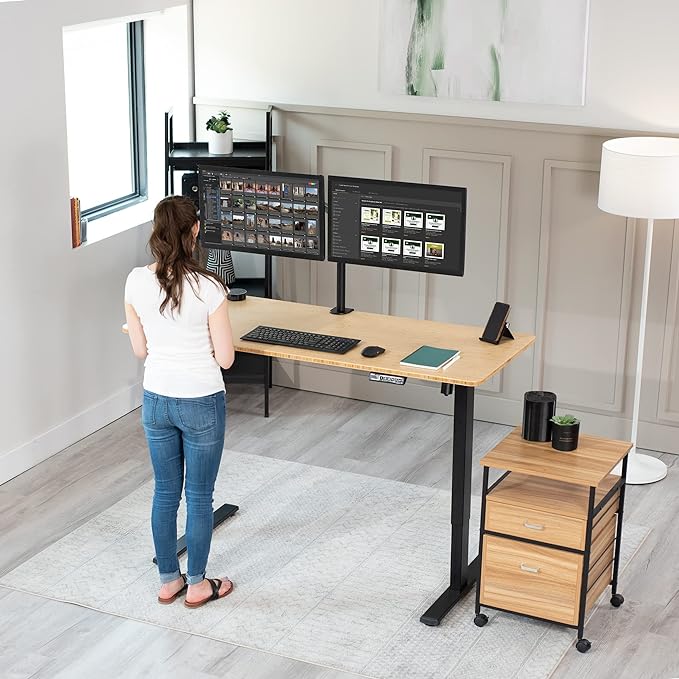 VIVO Bamboo 60 x 24 inch Universal Solid One-Piece Table Top for Standard and Sit to Stand Height Adjustable Home and Office Desk Frames, DESK-TOP60O