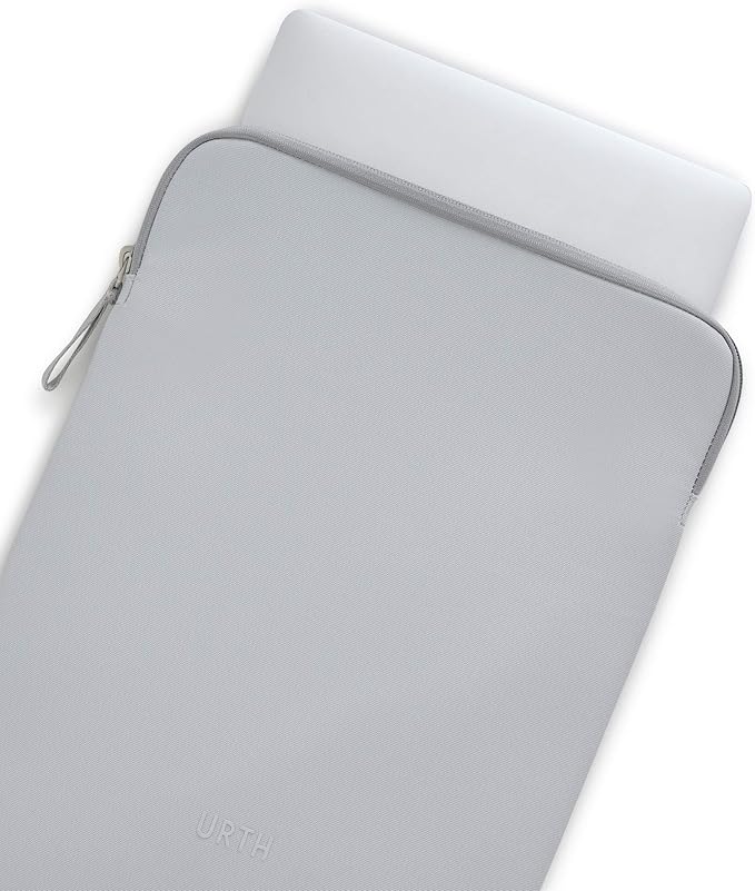 Urth Naos Laptop Sleeve - 15-16 Inch Padded, Water Resistant, Recycled Laptop Case Compatible with MacBook Air/Pro in Ash Grey