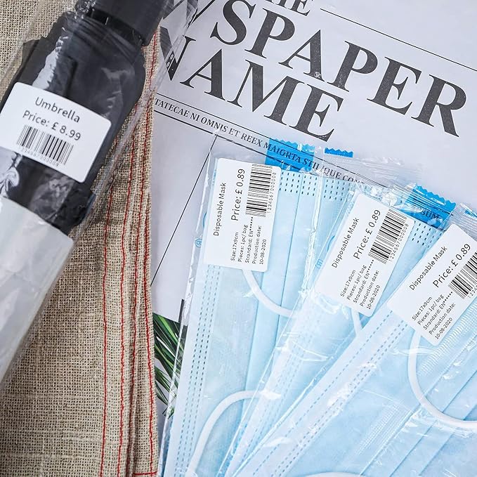 [3x230 pcs] Phomemo Original Labels for M110 M100 M220 M221 M120 M200, 1.97'' x 1.18''(50x30mm), 3 Rolls, 230 Labels/Roll, Square, White, All-Purpose Self-Adhesive Thermal, for Barcode, Name, Address