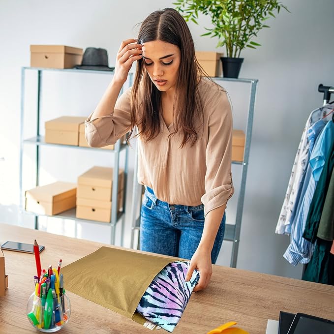 Honeycomb paper padded envelope sealable mailers (30, #5-10.5" x 15")