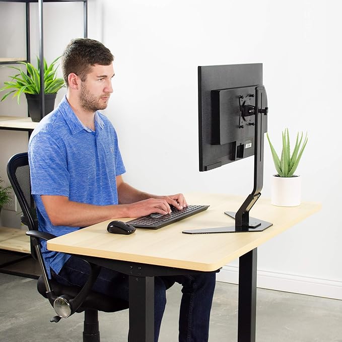 VIVO Light Wood 43 x 24 inch Universal Solid One-Piece Table Top for Standard and Sit to Stand Height Adjustable Home and Office Desk Frames, DESK-TOP43C