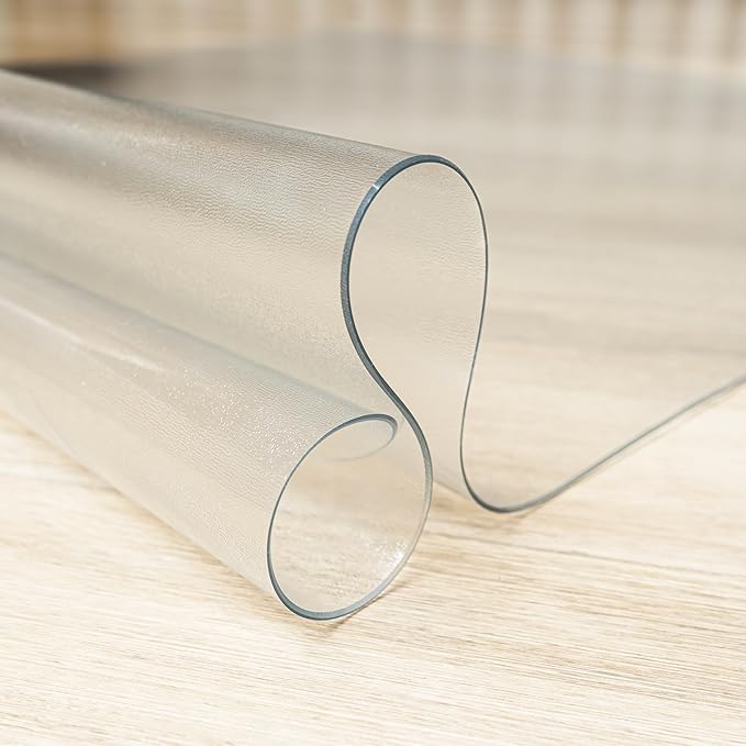 Office Chair Mat for Hardwood Floor, Desk Chair Mat with Non-Slip Texture, Rectangle Hard Floor Plastic Chair Floor Mat with Milled Edge (48"x60" inch)