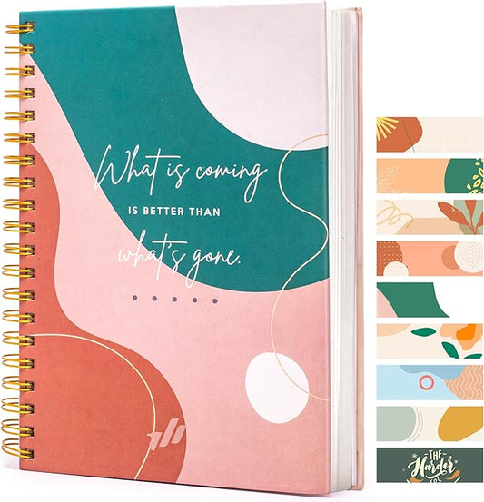 Spiral Notebook - 10.25" x 7.25" Spiral Journal Notebooks College Rule, Cute Notebook Journal for Note Taking Women Writing School, Notebooks for Work, 100 GSM, 300 Pages (Better)