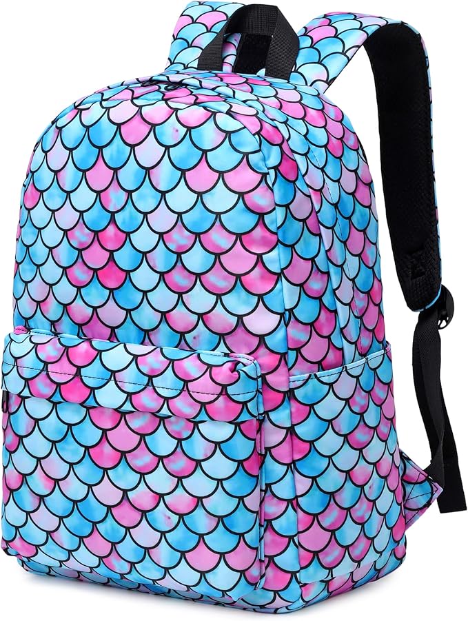 Mermaid School Backpack for Teens Girls, Womens College Bookbags Kids School Bags Laptop Backpacks