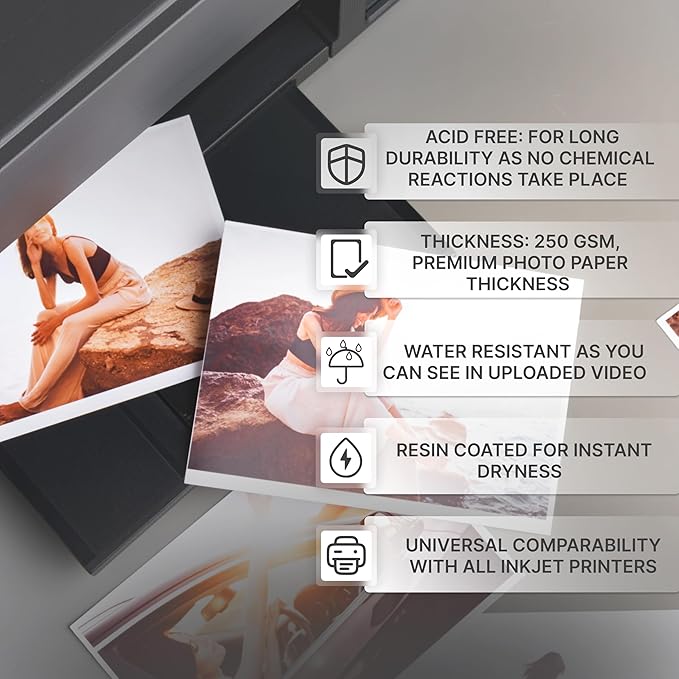 6" x 213' Premium Glossy Photo Paper Roll for DryLab Printers – Instant-Drying, Compatible with Epson SureLab, FujiFilm Frontier, Noritsu DryLab, Canon imagePROGRAF, and Roll-Fed Inkjet Printers