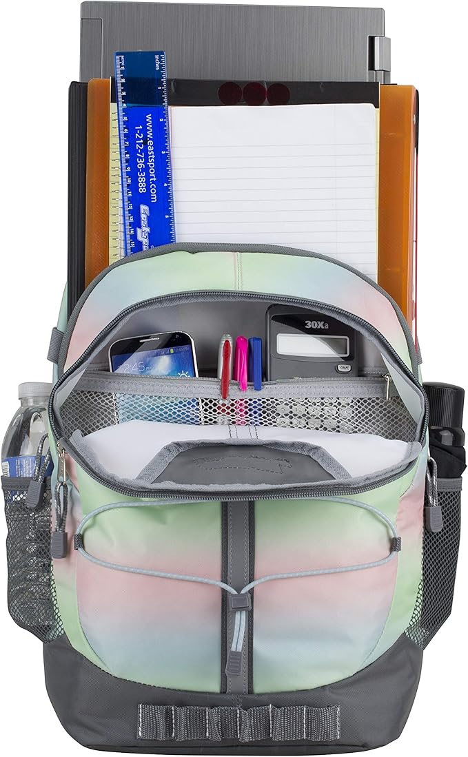 FUEL Hiking Backpack for Women Men Terra Sport, Travel, College, Gym, Work with Laptop Sleeve, Bungee, 18 Inches, Pastel Ombre