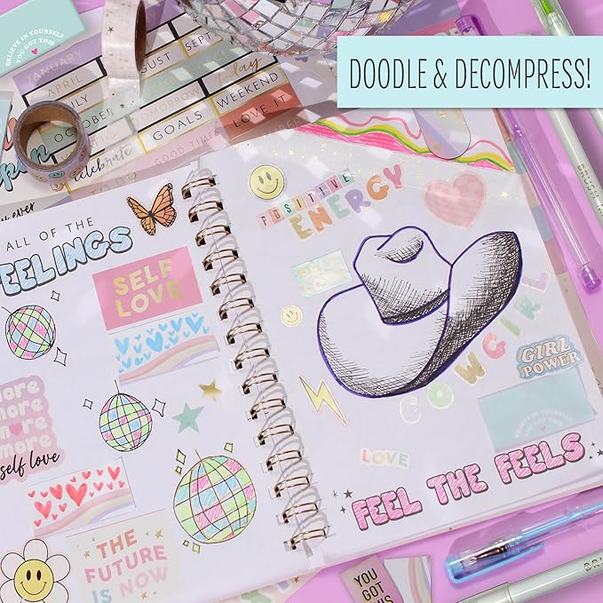 STMT Positivity Journaling Set, Includes Over 1500 Gratitude Journal Supplies, Self-Care Journal, Guided Journal, Daily Journal With Prompts, Bullet Journal Kit, Mindfulness Journal, Great Gifts