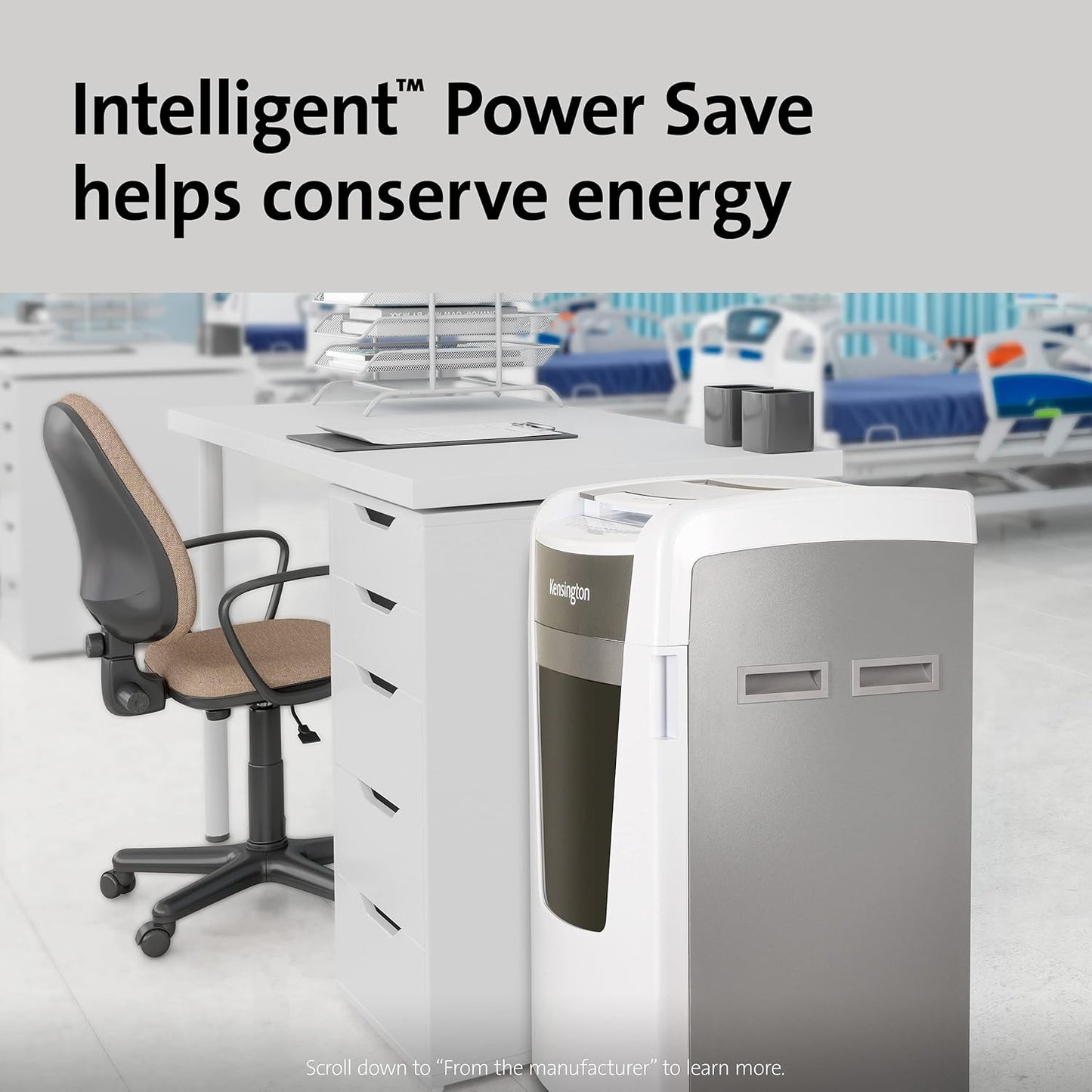 Kensington Shredder - New OfficeAssist 600-Sheet Auto-Feed Micro Cut Anti-Jam Heavy Duty Shredder with 29 gallons Waste Capacity, Lockable Chamber and 4 Casters (K52052AM)