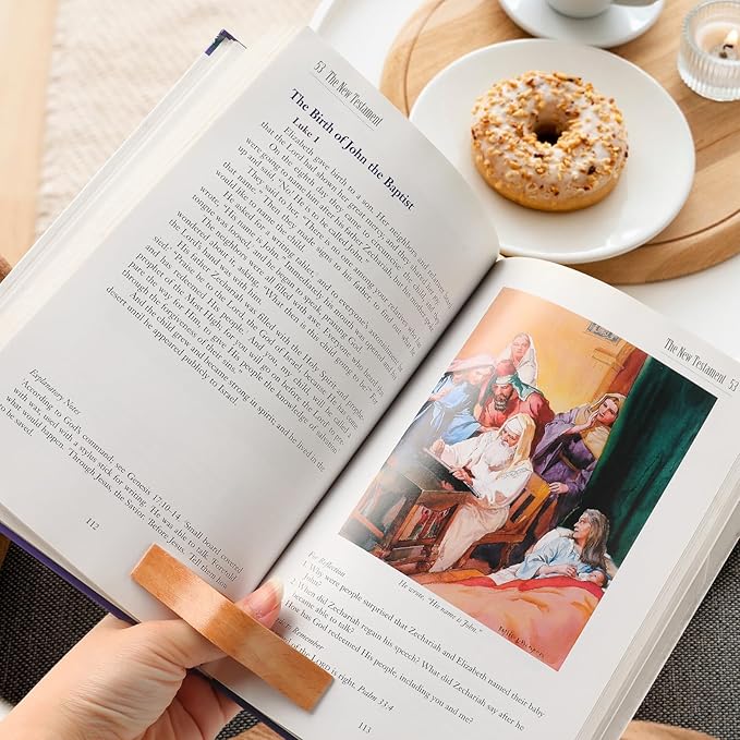 KINIVA Leather Weighted Bookmarks Book Weight Page Holder for Reading,Book Open Holder for Kids Adult,Gifts for Reader (01 Brown+04 Wood)