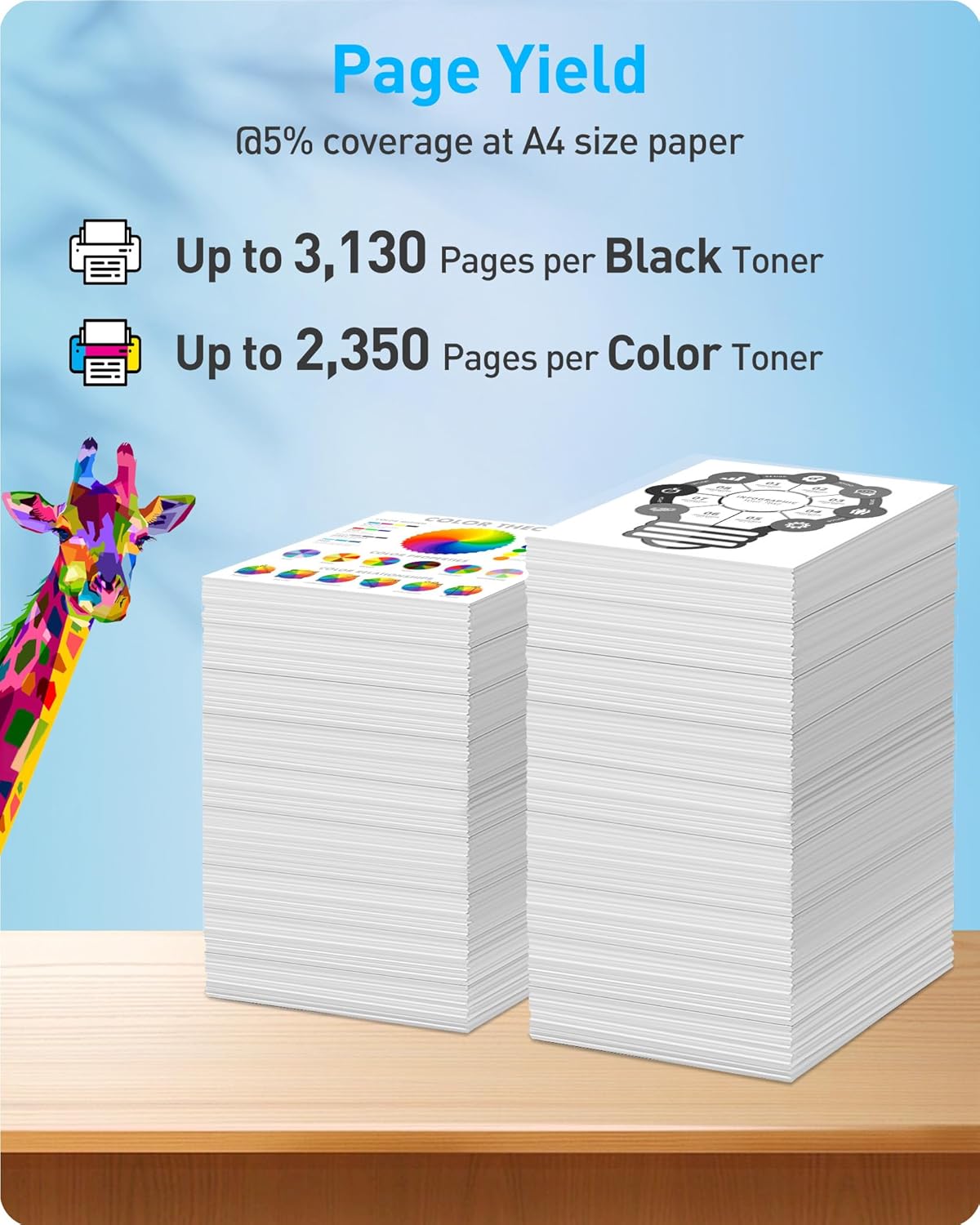 MasaiMara 067H 067 H High Capacity Compatible Toner Cartridges Replacement for Canon imageCLASS LBP633Cdw LBP632Cdw MF652Cdw MF653Cdw MF654Cdw MF656Cdw Printer(Black Cyan Magenta Yellow, 4-Pack)