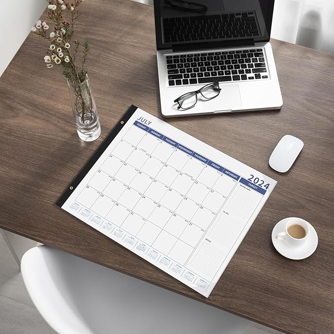 Ospelelf Desk Calendar 2024-2025 Large 22'' x 17'' Calendar 2024 Monthly Desktop Calendar, 18 Month Calendar, Use July 2024 - Dec 2025