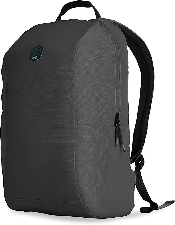 STM BagPack - Lightweight Travel Backpack - Inflatable Laptop Protection for up to 16" Laptop - Compact Self Contained Storable Backpack, Water Resistant, Use as a Daypack or Everyday Pack - black