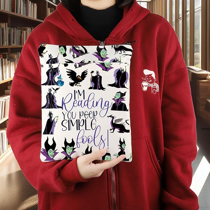 KEYCHIN Villain Witch Book Sleeve Villain Movie Fans Gifts I'm Reading You Poor Simple Fools Book Cover Protector for Bookish Book Nerd (I'm Reading-BS)