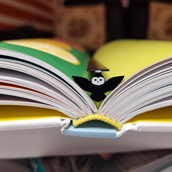 Owl Witch Wizard Bookmark Magic Metal Bookmark Beautiful Bookmark for Girls, Boys, Kids, Book Club Gift for Teacher Gift Lightning Bookmark Gifts Bookish Gifts for Book Lovers (4 Pack Gift Set)