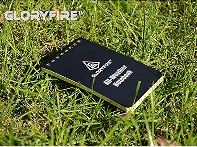 GLORYFIRE Waterproof Notebook All Weather Shower Pocket Tactical Notepad with Cover Steno Pad Memo Book