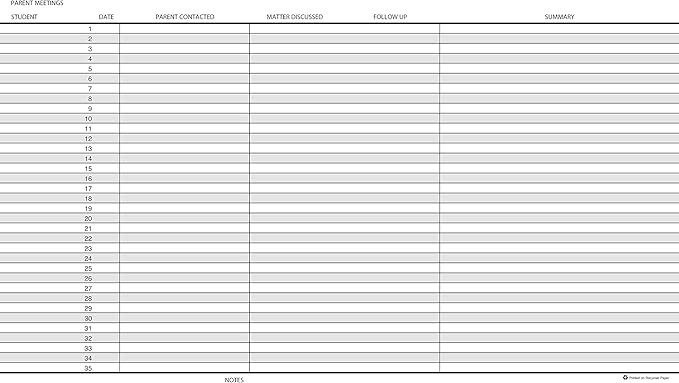 House of Doolittle HOD51607 Combination Lesson Planner & Class Record Book, Acid Free Paper/Leatherette, Blue