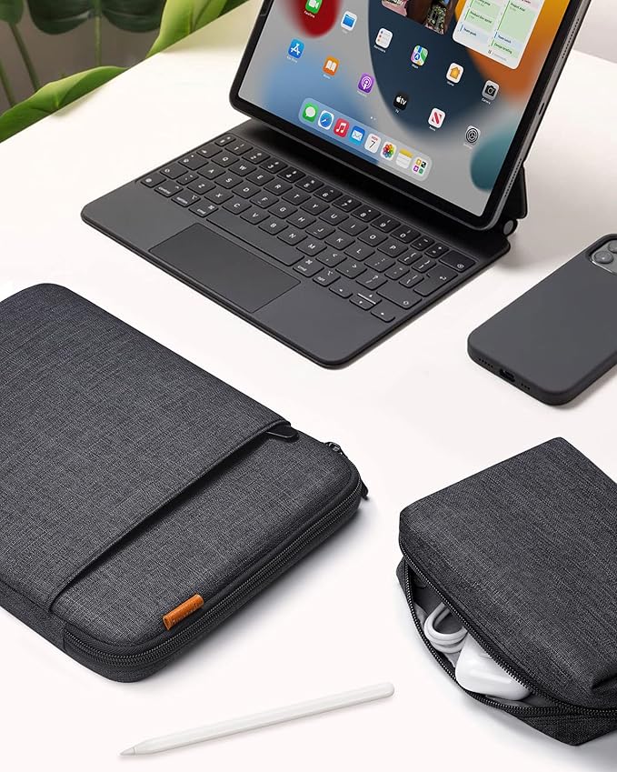 Inateck 360° Protection Laptop Bag with Accessory Bag, Compatible with 13-inch MacBook Air/Pro M3 M2 M1 2016-2024, Black Gray