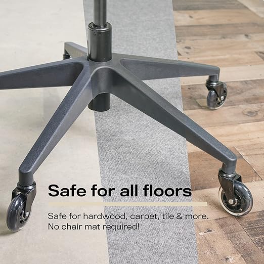 The Office Oasis Original Rollerblade Office Chair Wheels (As Seen On PBS) - Smooth & Quiet Casters - Safe for Hardwood Floors & Carpet - Easy Installation with Universal Fit - Set of 5 - Black