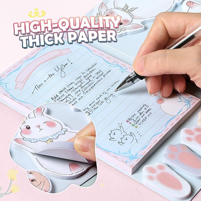 Hommie Sticky Notes Set, Divider Cute Sticky Notes Planner Sticky Note Dividers Tabs with Color Coding for School Supplies, Office Supplies, Book Notes,Bible Sticky Notes