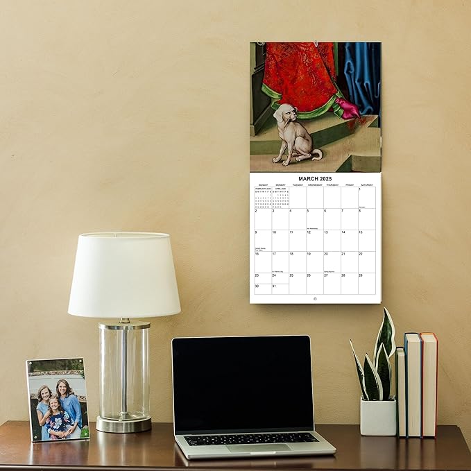 2025 History's Oddest Dog Art Monthly Wall Calendar - Ugly Dog Paintings through the Ages | 12" x 24" | Thick Sturdy Paper | White Elephant or Gag Gift Funny Calendar 2024-2025