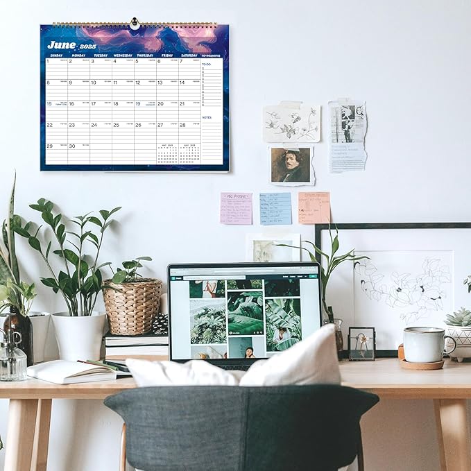 2025 Calendar 12 Month Wall Calendar 2025, Jan to Dec 2025 Calendar with Julian Dates, 14.8" X 11.5" (2025 Wall Calendar Star Dust)