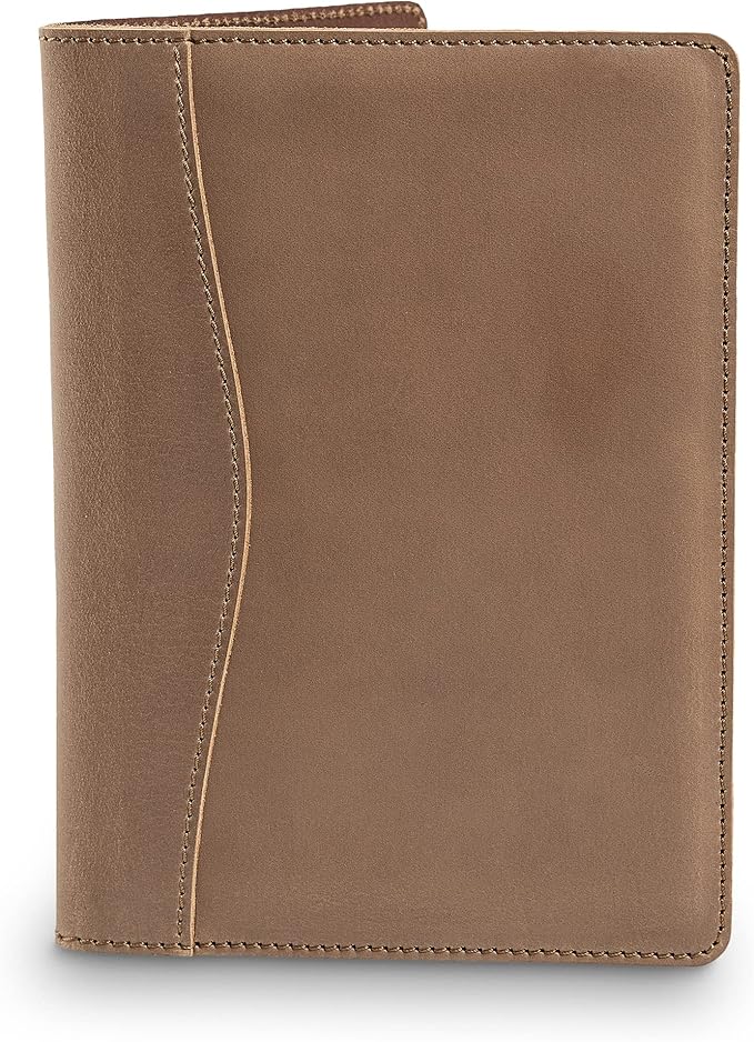 PEGAI Handmade 100% Leather Padfolio | Junior Legal Pad Folder Organizer for Business School Office Conference | Resume Interview Document Organizer Folio | Eriksen (Iphitos Sand)