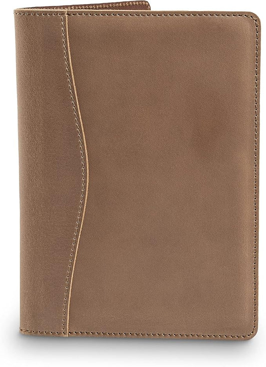 PEGAI Handmade 100% Leather Padfolio | Junior Legal Pad Folder Organizer for Business School Office Conference | Resume Interview Document Organizer Folio | Eriksen (Iphitos Sand)