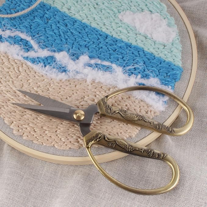 JubileeYarn Crane Motif Small Embroidery Craft Scissors - Bronze - 10 Scissors