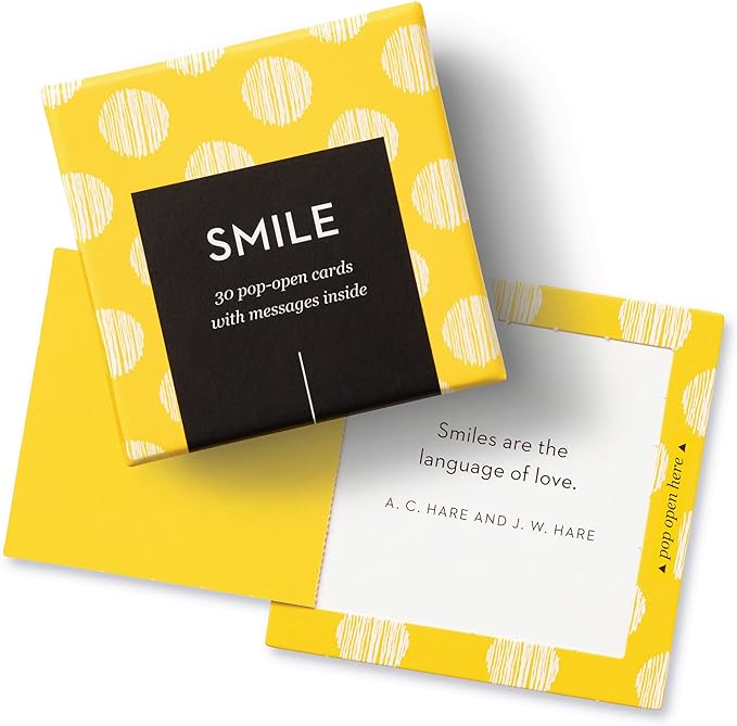 Compendium ThoughtFulls Pop-Open Cards — 2-Pack of Smile, Happy Day — 60 Pop-Open Cards, Each with a Different Message Inside