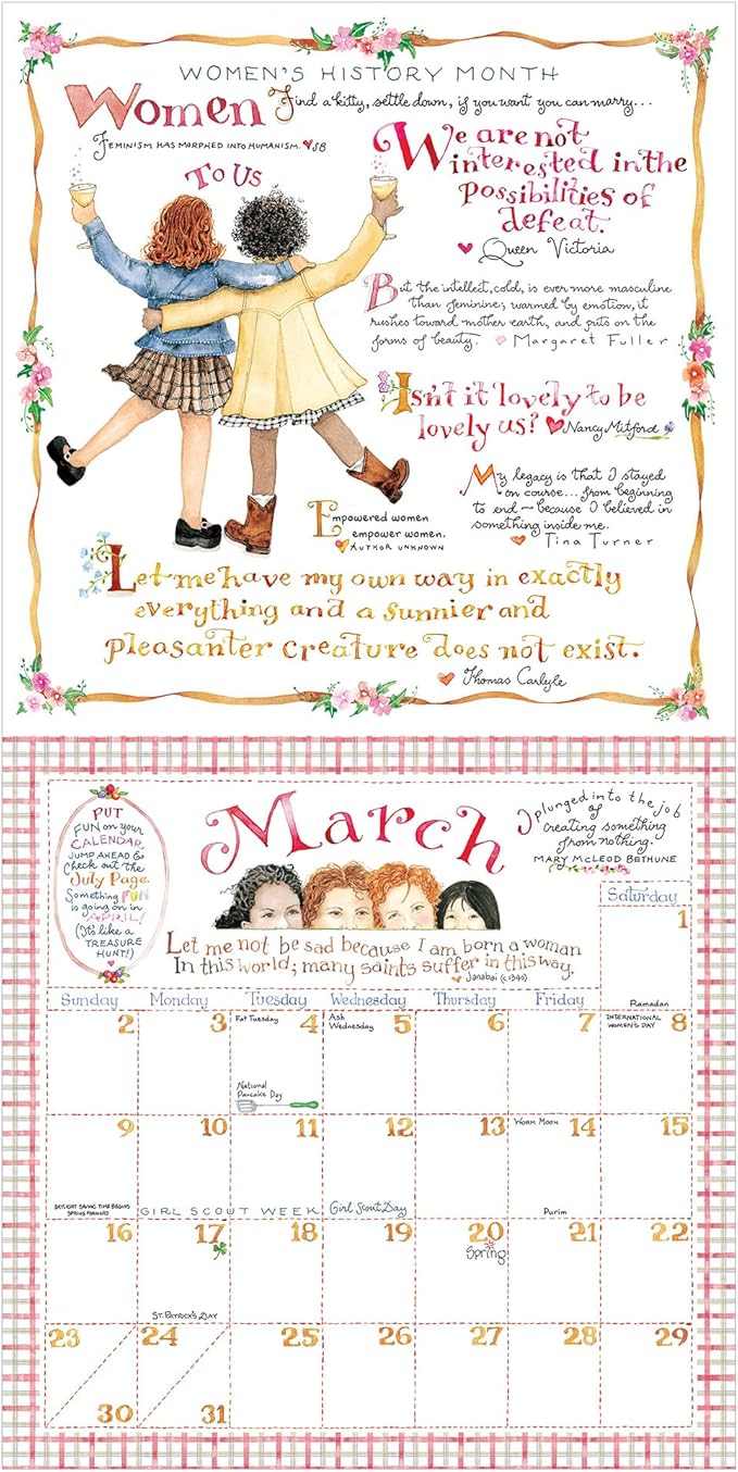 TF PUBLISHING 2025 Susan Branch Wall Calendar Case of 48 - Large Grids for Appointments and Scheduling - Vertical Monthly Wall Calendar - Home and Office Organization - Premium Matte Paper - 12"x12”