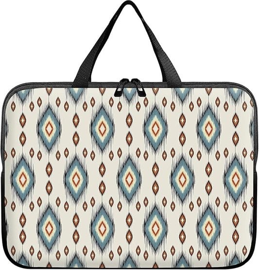 Universal Laptop Sleeve Tablet Case 12 inch, Geometric Ethnic Oriental Slim Carrying Case Durable Handbag Travel Laptop Bag for Surface Pro 9 8 7/Laptop Go 2 3, MacBook Air 11/12