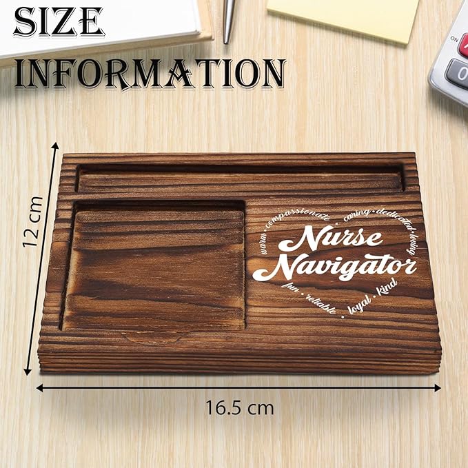 Nurse Navigator Gift Sticky Note Holder Wooden, Thank You Gifts for Nurse Navigator Nursing National Nurses Week, Appreciation Gifts for Healthcare Patient Care Self-Stick Note Pad Holders TZP36