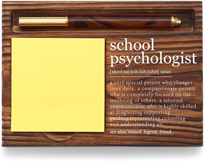School Psychologist Gifts, School Counselor Appreciation Gifts Thank You Gifts for School Psych Behavior Therapist, Positivity Gifts Desk Self-Stick Note Pad Holders TZP03