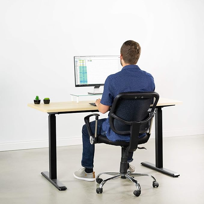 VIVO Light Wood 60 x 24 inch Universal Solid One-Piece Table Top for Standard and Sit to Stand Height Adjustable Home and Office Desk Frames, DESK-TOP60C