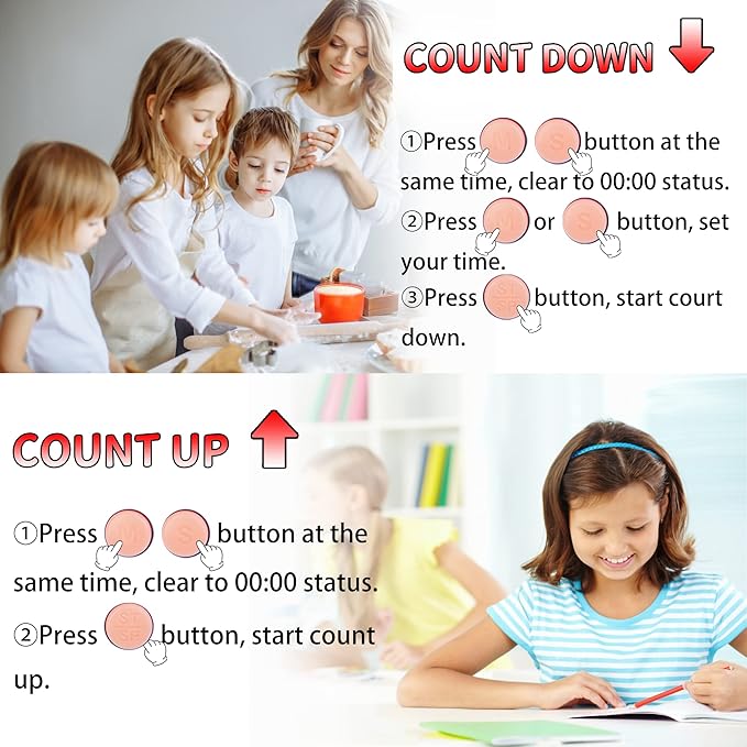 Classroom Timers for Teachers Kids Large Magnetic Digital Timer 12 Pack-Blue Green