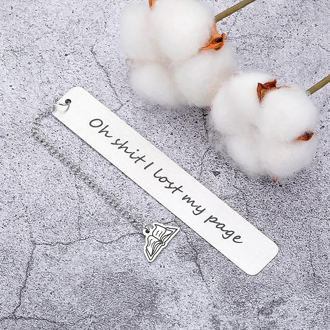 Funny Bookmark Book Lover Gift for Women Men Friend Metal Book Markers Reading Gift for Book Club Bookworm Bookish Reader Fathers Day Birthday Christmas Gifts Teen Boy Girl Graduation Gift for Her Him